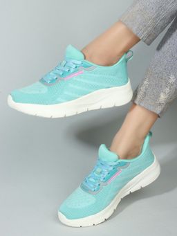 Carlton London - Blue Lace-Ups Women Sporty Walking Shoes