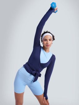 Cava Athleisure - Navy Cotton Wrap Top