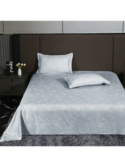 Story@Home - Grey 500TC Cotton Premium Bedsheet with 2 Pillow Covers (King)