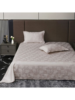 Story@Home - Mauve 500TC Cotton Premium Bedsheet with 2 Pillow Covers (King)