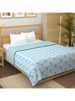 Story@Home - Blue Cotton Reversible Dohar (Double)