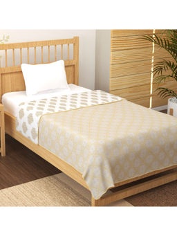 Story@Home - Beige Cotton Reversible Dohar (Single)