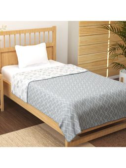 Story@Home - Grey Cotton Reversible Dohar (Single)