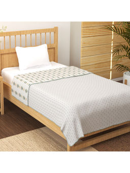 Story@Home - White Cotton Reversible Dohar (Single)