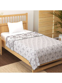 Story@Home - White Cotton Reversible Dohar (Single)