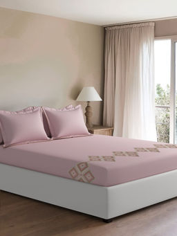 SANSAAR A D'DECOR BRAND LIVE CONSCIOUSLY - Navajo Orchid Purple Bedsheet with 2 Pillowcovers (King)