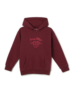 Tommy Hilfiger - BG Th Flag Slub Fleece Hoodie - Red