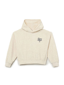 Tommy Hilfiger - BG Th Script Velour Hoodie - Beige
