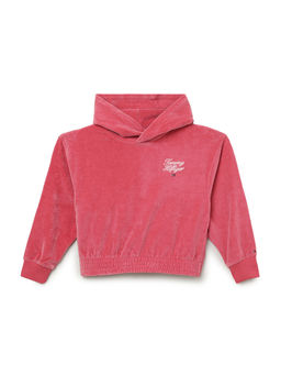 Tommy Hilfiger - BG Th Script Velour Hoodie - Pink