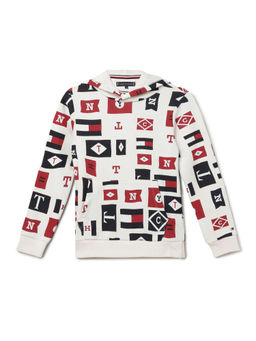 Tommy Hilfiger - LB Flags Aop Hoodie - White