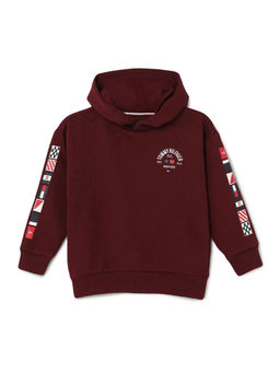 Tommy Hilfiger - LB Flags Embroidered Hoodie - Maroon