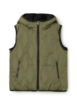 Tommy Hilfiger - LB Quilted Padded Hooded Vest - Green