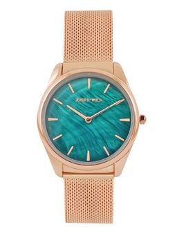 Joker and Witch - Joker & Witch Venice Green Dial Rose Gold Mesh Strap Analog Womens Watch
