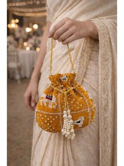 BOXWISH BY BHUMIKA - Women Mustard Gaj Pakshi Potli Bag