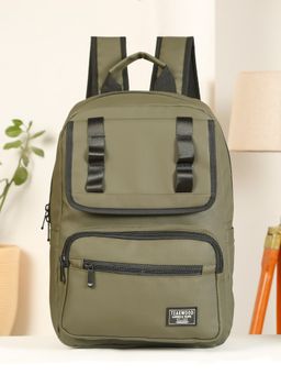 Teakwood - Unisex Olive Solid Backpack