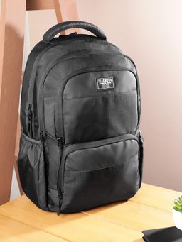 Teakwood - Unisex Black Solid Versatile Design Backpack