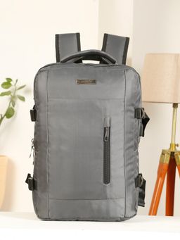 Teakwood - Unisex Grey Solid Backpack