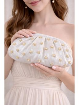 BOXWISH BY BHUMIKA - Women White Embellished Clutch