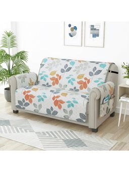 Story@Home - Microfiber Solid 2 Seater Sofa Cover - White