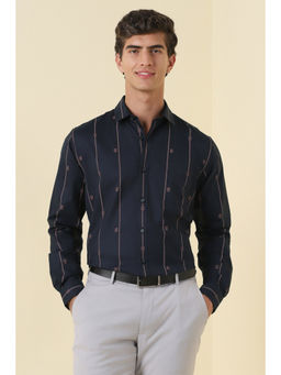 Allen Solly - Men Navy Blue Full Sleeves Formal Shirt