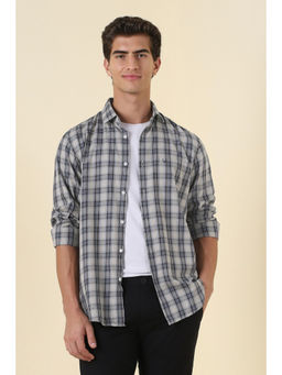 Allen Solly - Men Grey Check Full Sleeves Casual Shirt