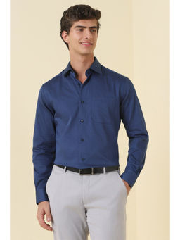 Allen Solly - Men Navy Blue Full Sleeves Formal Shirt