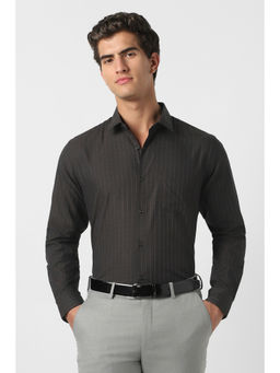 Peter England - Men Black Slim Fit Full Sleeves Formal Shirt