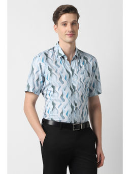 Peter England - Men White Regular Fit Half Sleeves Formal Shirt