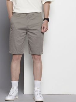 The Indian Garage Co - Brown Men's Regular Fit Solid Mid-Rise Shorts