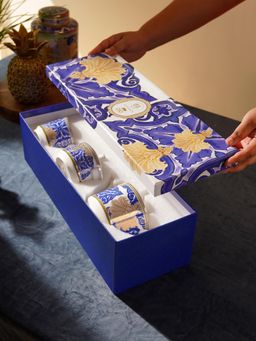 Pure Home + Living - Blue & Ivory Amalfi Print Tea