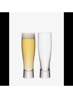 LSA INTERNATIONAL - Bar Lager Glass 550ml Clear Crystal Pack of 2