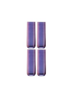 LSA INTERNATIONAL - Aurora - Highball Glasses- 420ml- Crystal Polar Purple- Pack of 4