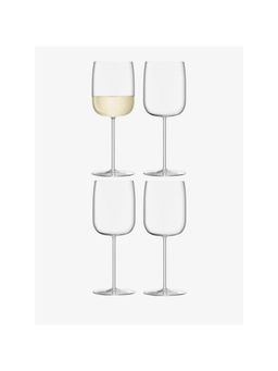 LSA INTERNATIONAL - Crystal Clear Borough Wine Glass - 380ml Pack of 4