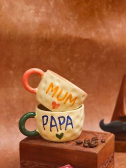 WEAVING HOMES - Pack of 2 - Mum & Papa Mugs Combo - 180ml