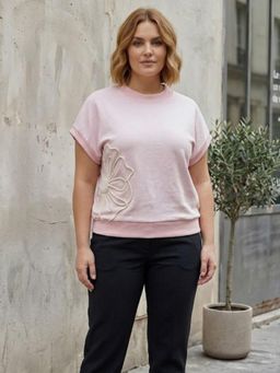 AAREIN - Floral Embroidered Top Pink