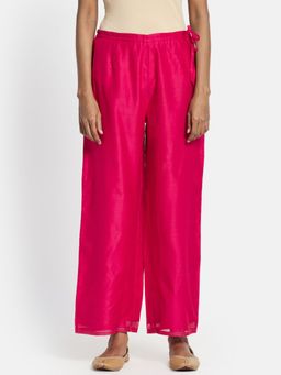 Fabindia - Pink Cotton Silk Drawstring Ijar Pant