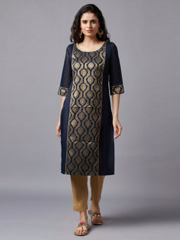 Aurelia - Blue Floral Printed Kurta