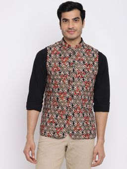 Fabindia - Multi Cotton Printed Nehru Jacket