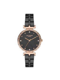 Lee Cooper - Quartz Crystals Black Mop Round Dial Womens Watch - Lc07230.450