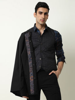 Rare Rabbit - Black Solid Jacket