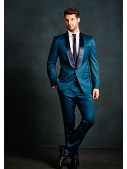 Gatsby Collection - Teal Butterfly Curve Tux Blazer with Shirt and Trouser