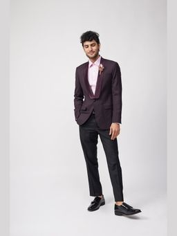 Gatsby Collection - Purple Yugen Shawl Blazer with Trouser and Shirt