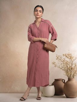 JITI - Smoky Blush Shirt Dress