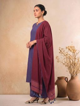 JITI - Berry Blossom Kurta with Palazzo and Dupatta