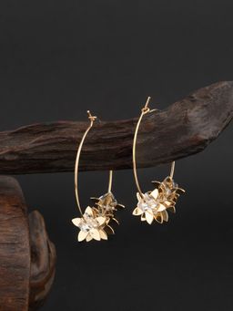 E2O - Contemporary Golden Plated Hoop Earring