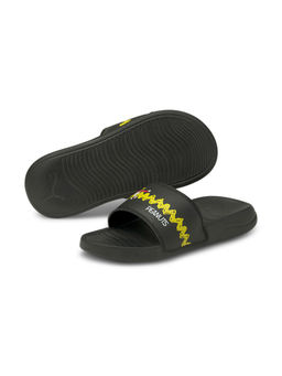 Puma - x PEANUTS Popcat 20 Little Kids Black Slides