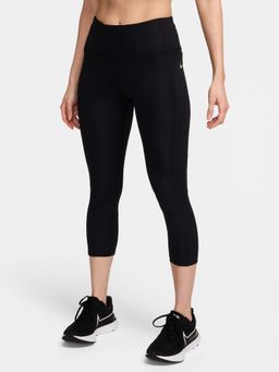 Nike - Black Solid Fast Crop Women Tights - CZ9239-010