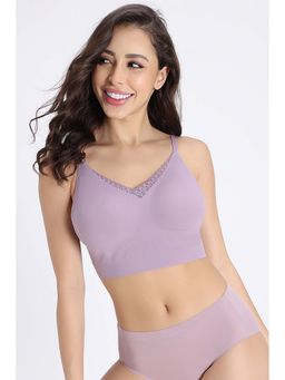 Zivame - Seamless Collective Padded Non Wired 3/4Th Coverage Bralette - Sea Fog