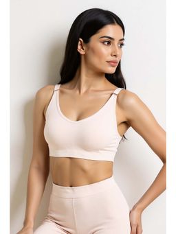 Zivame - Padded Non Wired Full Coverage T-Shirt Bra - Pink