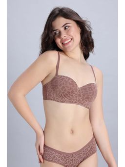Zivame - Brown Padded High Wired 3/4Th Coverage Strapless Bra